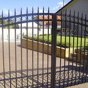 Black Steel Fence and Gate - Aus-Secure