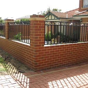 Brick Fence with Grille Infill - Aus-Secure