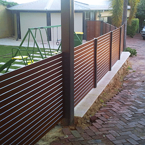 Wooden Slatted Security Fence - Aus-Secure