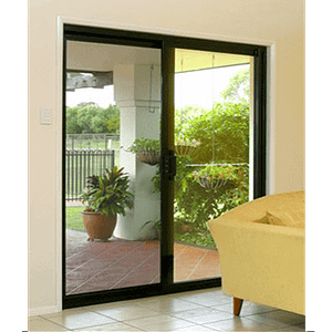 Black Frame Security Glass Door -Aus-Secure
