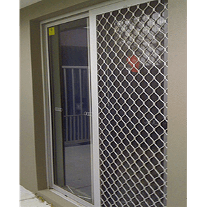 White Diamond Grille Security Door - Aus Secure