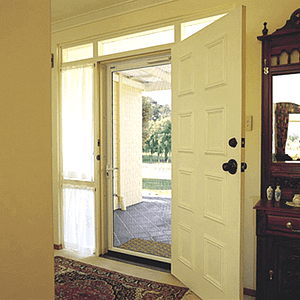White Front Door of House - Aus-Secure