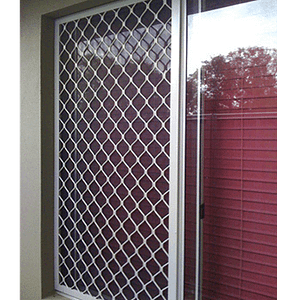 Diamond Grille Security Screen Window on House - Aus-Secure