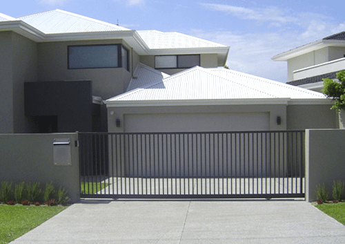 Automatic Garage Gate in Front of Modern Home - Aus-Secure